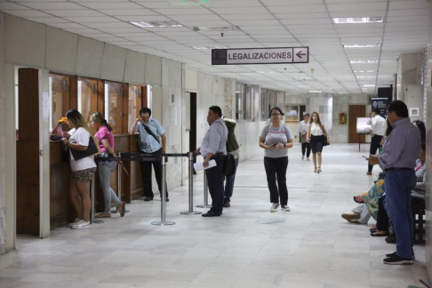 Oficina de Legalizaciones del Palacio de Justicia de Asunción.