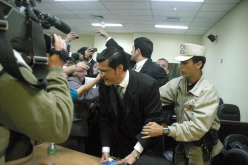 El condenado Rubén Darío Segovia, al concluir la lectura de la sentencia por parte del colegiado