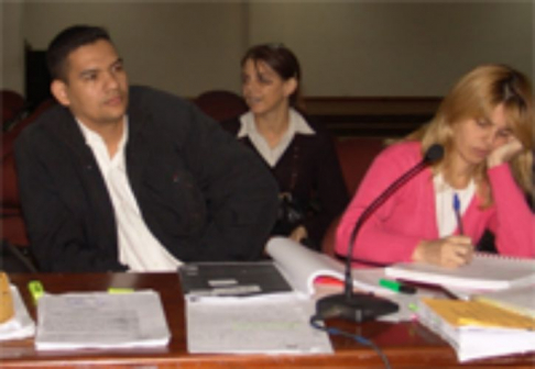 Casildo Acosta, durante el juicio oral y público en el cual fue condenado a 7 años y seis meses de prisión