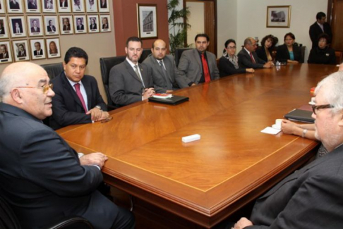 Ministro Sindulfo Blanco en reunión con autoridades judiciales mexicanas 