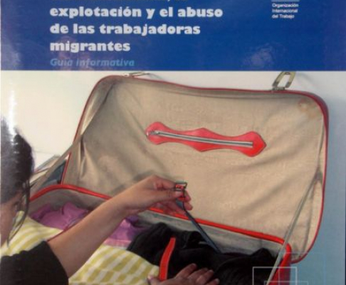 Afiche del taller sobre la prevención sobre discriminacion y explotacion a migrantes. 