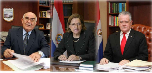 Los ministros Sindulfo Blanco, Alicia Pucheta de Correa y Víctor Núñez quienes conformaron la Sala Penal