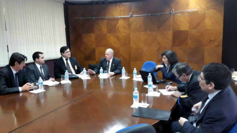 El ministro Benítez Riera participó de la reunión con expertos de la UNODC.