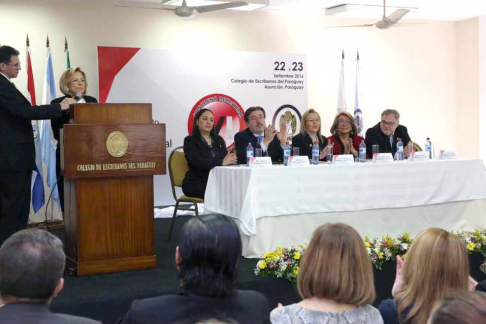 La apertura del VI Congreso Registral Paraguayo contó con las palabras de la presidenta de la Corte, Alicia Pucheta.