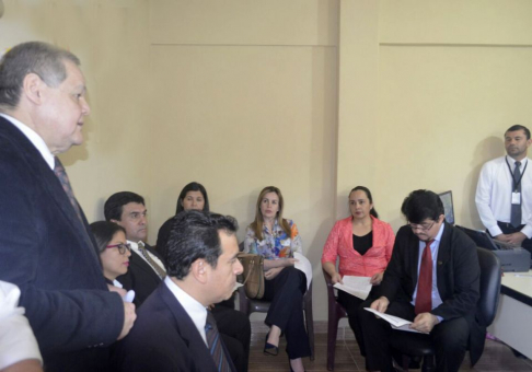 Reunión del Consejo de Administración de Caazapá con los magistrados de los Juzgados de Primera Instancia de Yuty.