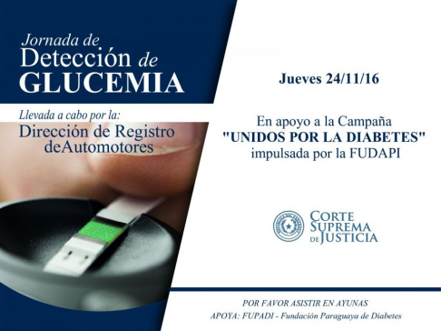 La Dirección del Registro de Automotores llevará a cabo este jueves una jornada de detección de glucemia.