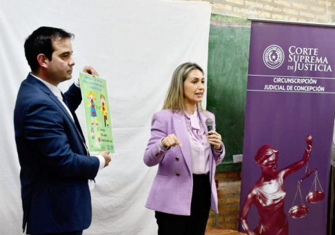 El programa Justicia Abierta llevó a cabo una charla socioeducativa en una institución educativa de Capitán Giménez, distrito de Horqueta.