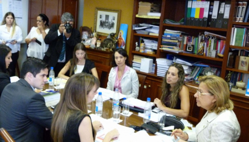La ministra Alicia Pucheta de Correa mantuvo una reunión con la ministra de Justicia, Carla Bacigalupo para coordinar trabajos interinstitucionales