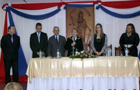 La ministra superintendente de la Circunscripción Judicial de Alto Paraná, doctora Gladys Bareiro de Módica, participó de la jornada de apertura.