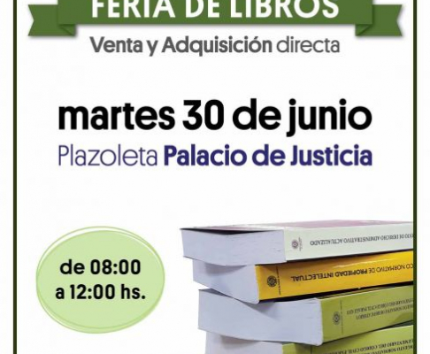 Feria de libros el próximo 30 de junio.