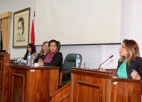 La jueza de la Niñez Pili Rodríguez participó de la audiencia ofrecida por el Congreso Nacional.