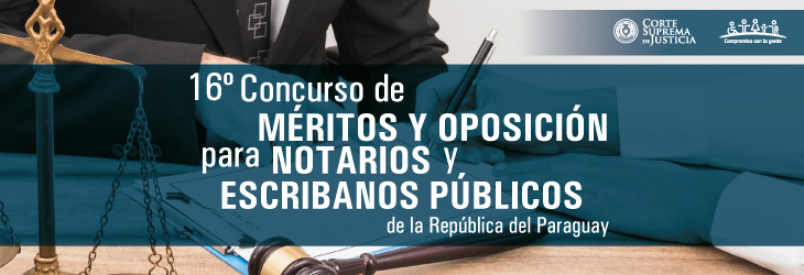 16º Concurso de Oposición para Notarios