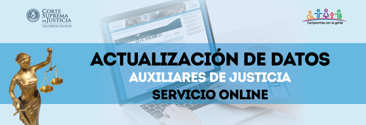 Actualización de datos de Auxiliares de Justicia