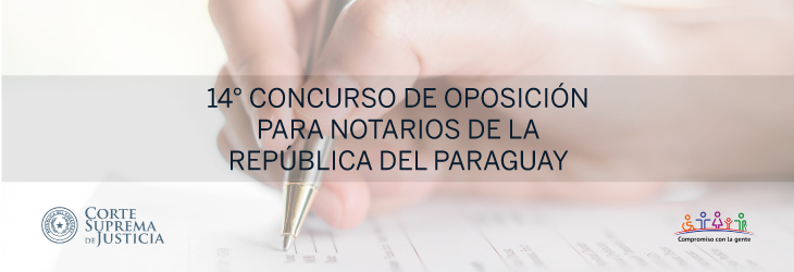 Corte llama al 14º Concurso de Oposición para Notarios