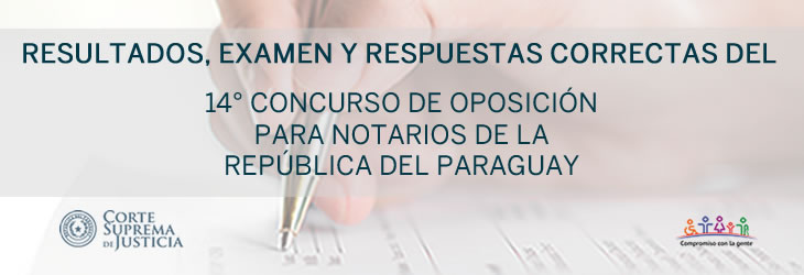 Resultados 14º Concurso de Oposición para Notarios