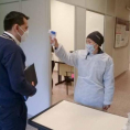 Funcionarios y usuarios de justicia de Cordillera, cumpliendo con todas las medidas sanitarias impuestas por el Ministerio de Salud.