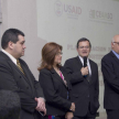 Los miembros del Consejo de Administración Judicial durante la actividad.
