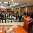 El fiscal general del Estado, Javier Díaz Verón, recomendó a los presentes luchar contra la morosidad judicial.