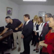 Las autoridades recorrieron las oficinas de la empresa tercerizada para conocer las herramientas tecnológicas y los procedimientos previstos para su ejecución.