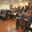 Durante su exposición, la doctora Pusineri resaltó la importancia de sensibilizar al funcionariado sobre los criterios éticos que deben orientar el ejercicio de sus funciones y el adecuado manejo de las relaciones profesionales.