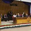 El presidente del Congreso, Julio César Velázquez, pronunciando su discurso durante el acto.