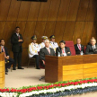 El presidente de la República, Horacio Cartes, pronunciando algunas palabras durante el acto desarrollado en el Congreso Nacional.