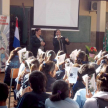 La licenciada Limpia Concepción Velázquez, directora del colegio Fidel Maíz.