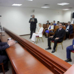 El vicepresidente primero, doctor Luis María Benítez Riera expresando palabras de felicitación.