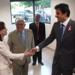 Los vicepresidentes de la Corte Suprema de Justicia, Myriam  Peña y Sindulfo Blanco, recibieron al ilustre visitante.