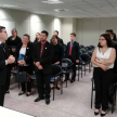 Los estudiantes charlaron en el salón multiuso con los magistrados Carlos González y Juan Bautista Silva.