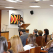 La abogada Nury Montiel, directora de Derechos Humanos durante la presentación.