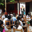 La encargada de la Secretaría de Educación, licenciada Amada Herrera.