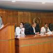 Claudio Ocampo en la actividad que se cumplió en la sede de la máxima instancia judicial.