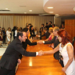 Al culminar el acto los magistrados y fiscales realizaron el saludo protocolar a los ministros.