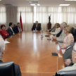 Durante la reunión intercambiaron opiniones sobre el proceso democrático.