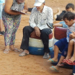 Líderes comunitarios que participaron de la inauguración.