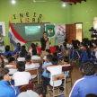 Unos 70 estudiantes del séptimo al noveno grado de la Escuela Básica Nº 236 Mariscal José Félix Estigarribia, de la ciudad de Nueva Germania, participaron de la charla educativa “El Juez que yo quiero”.