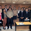 La jueza penal Gloria Hermosa compartió unos momentos con los estudiantes de la Uninorte.