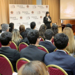 La encargada de la Secretaría de Educación, Amada Herrera, explicó a los alumnos sobre el alcance del programa Educando en Justicia.