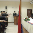 En la Sala de Juicios Orales del Palacio de Justicia de Paraguarí, se llevó a cabo el acto de juramento de nuevos abogados, presidido por el ministro superintendente Santander Dans.