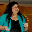 La doctora Carolina Llanes Ocampos estuvo disertando en el salón auditorio.