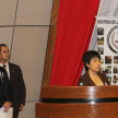 La abogada Liliana de Bristot, presidenta de la Asociación de Magistrados de Paz, dando la bienvenida a los presentes.