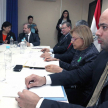 La ministra Alicia Pucheta junto al ministro de Justicia, Ever Martínez.