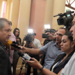 Posterior a la actividad el titular de la Corte Suprema brindó declaraciones a los medios de prensa.