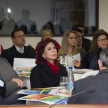 Ministra, magistrados, directores y funcionarios participan activamente del taller.
