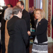 La titular de la máxima instancia judicial, doctora Alicia Pucheta de Correa, durante el saludo protocolar al nuevo embajador de Marruecos, Óscar Benítez.
