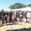 Durante la palada inicial para la construcción de la futura sede del juzgado de Primera Instancia en Horqueta