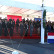 El vicario castrense, monseñor Adalberto Martínez López, realizó el acto litúrgico.