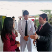  Miguel Ángel Pereira, juez de Paz de Ñemby, conversó con los estudiantes.
