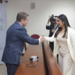 Saludo protocolar al presidente de la Corte Suprema de Justicia.